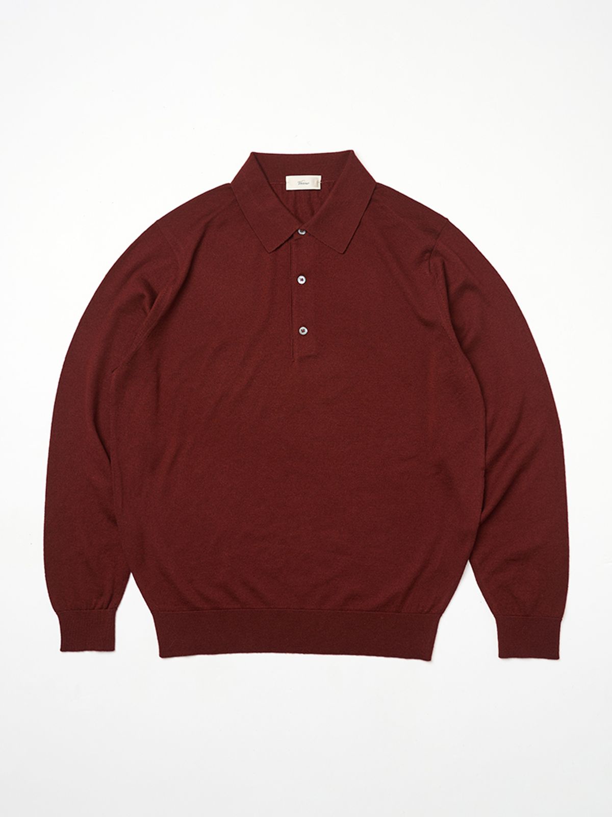 베르노(VERNO) 25SS Cashtouch Long Sleeve Polo Knit Burgundy