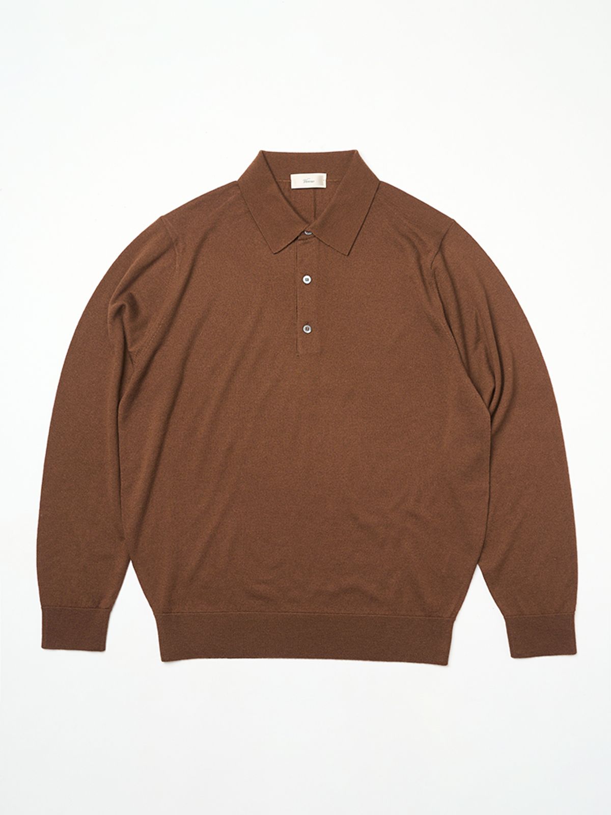 베르노(VERNO) 25SS Cashtouch Long Sleeve Polo Knit Brown