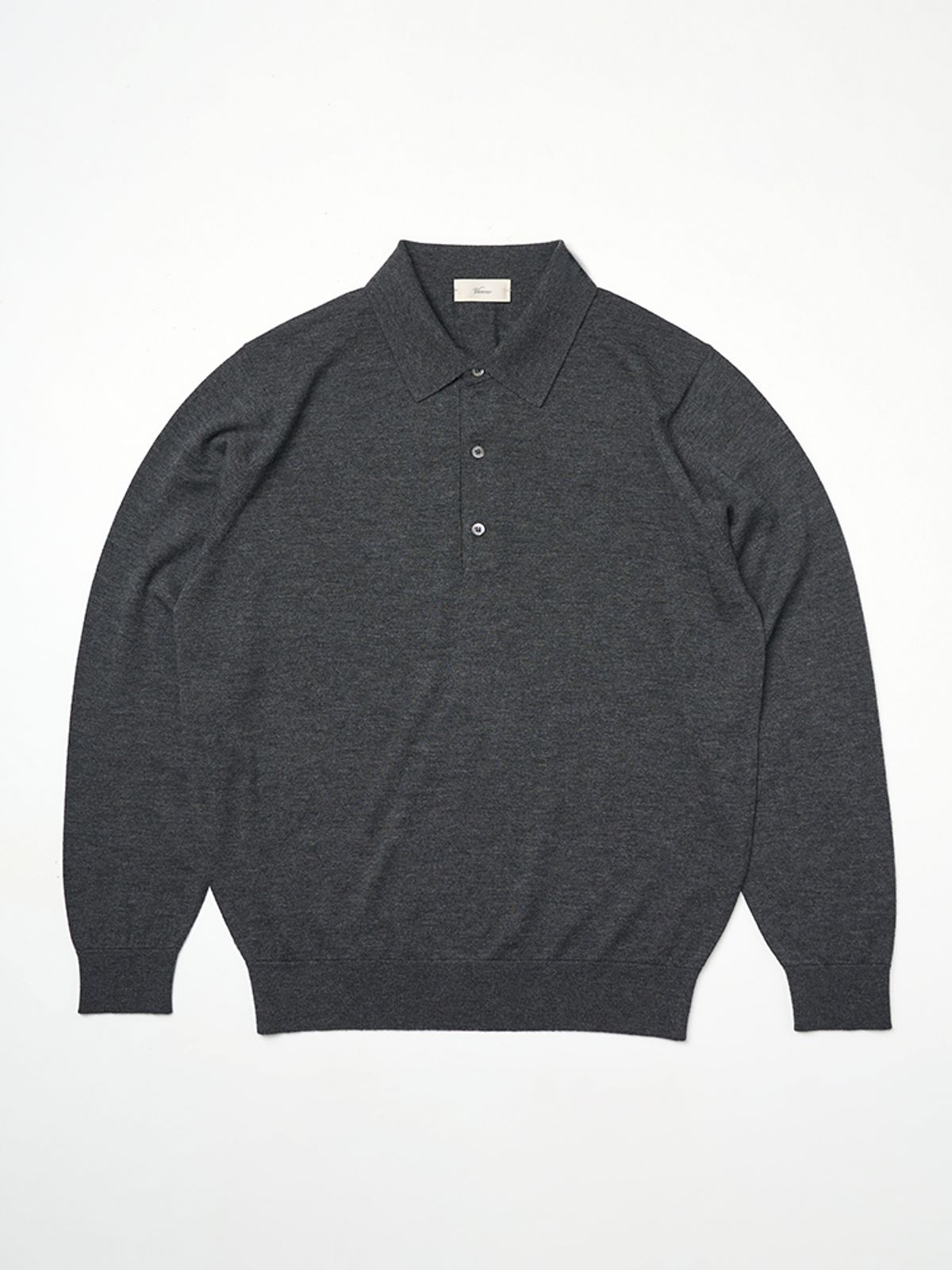 베르노(VERNO) 25SS Cashtouch Long Sleeve Polo Knit Charcoal