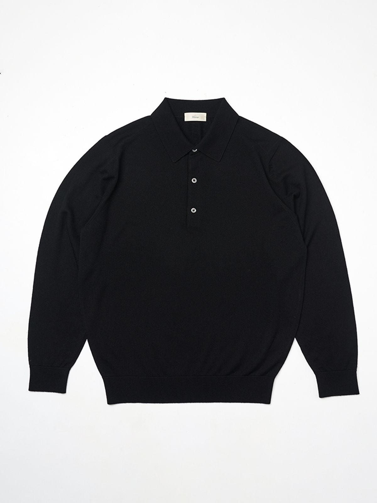 베르노(VERNO) 25SS Cashtouch Long Sleeve Polo Knit Black
