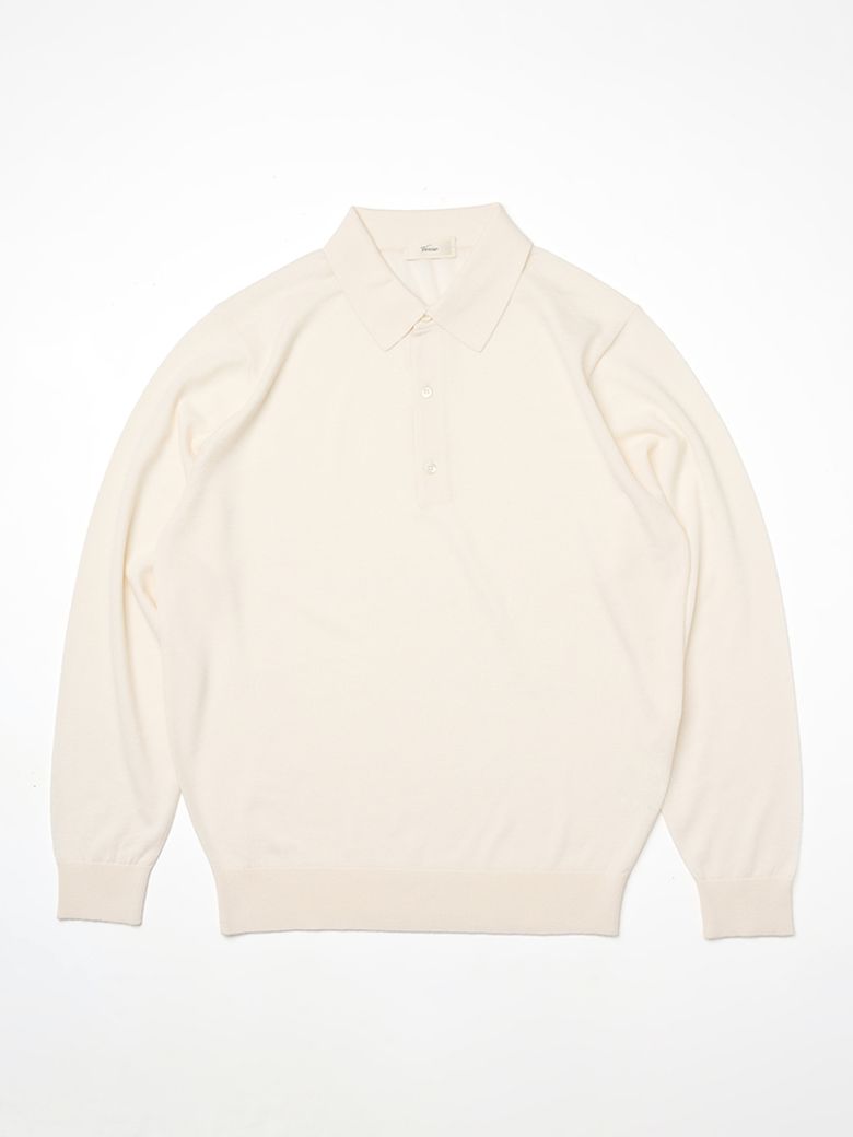 25SS Cashtouch Long Sleeve Polo Knit Ivory