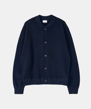 코튼 라운드 가디건 네이비