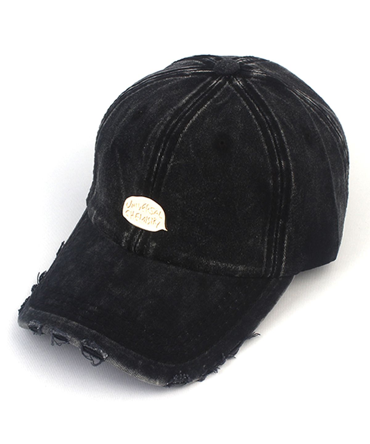 유니버셜 케미스트리(UNIVERSAL CHEMISTRY) Vintage Washing Bubble Black Ballcap 워싱볼캡