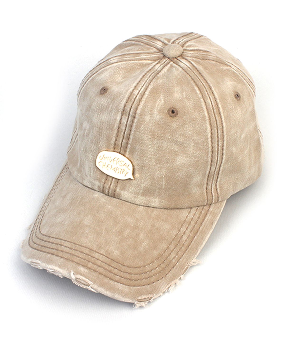 유니버셜 케미스트리(UNIVERSAL CHEMISTRY) Vintage Washing Bubble Beige Ballcap 워싱볼캡
