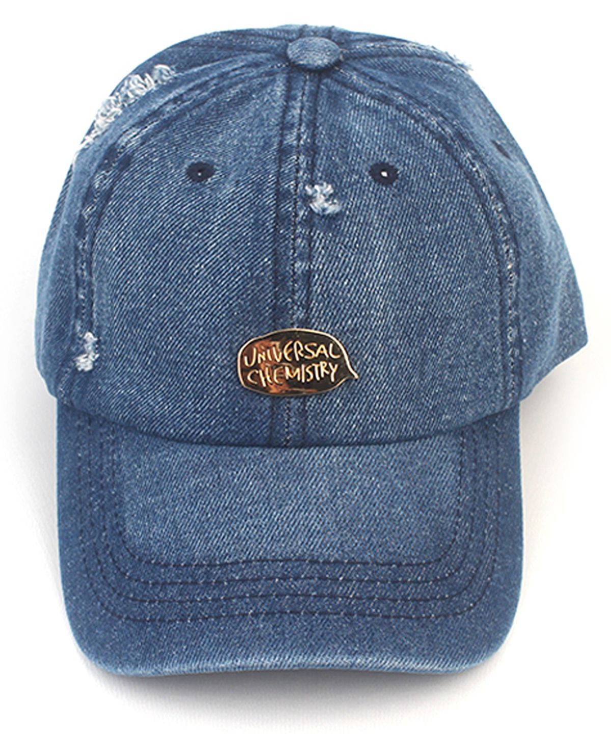 유니버셜 케미스트리(UNIVERSAL CHEMISTRY) Damage Denim Bubble Ballcap 워싱볼캡