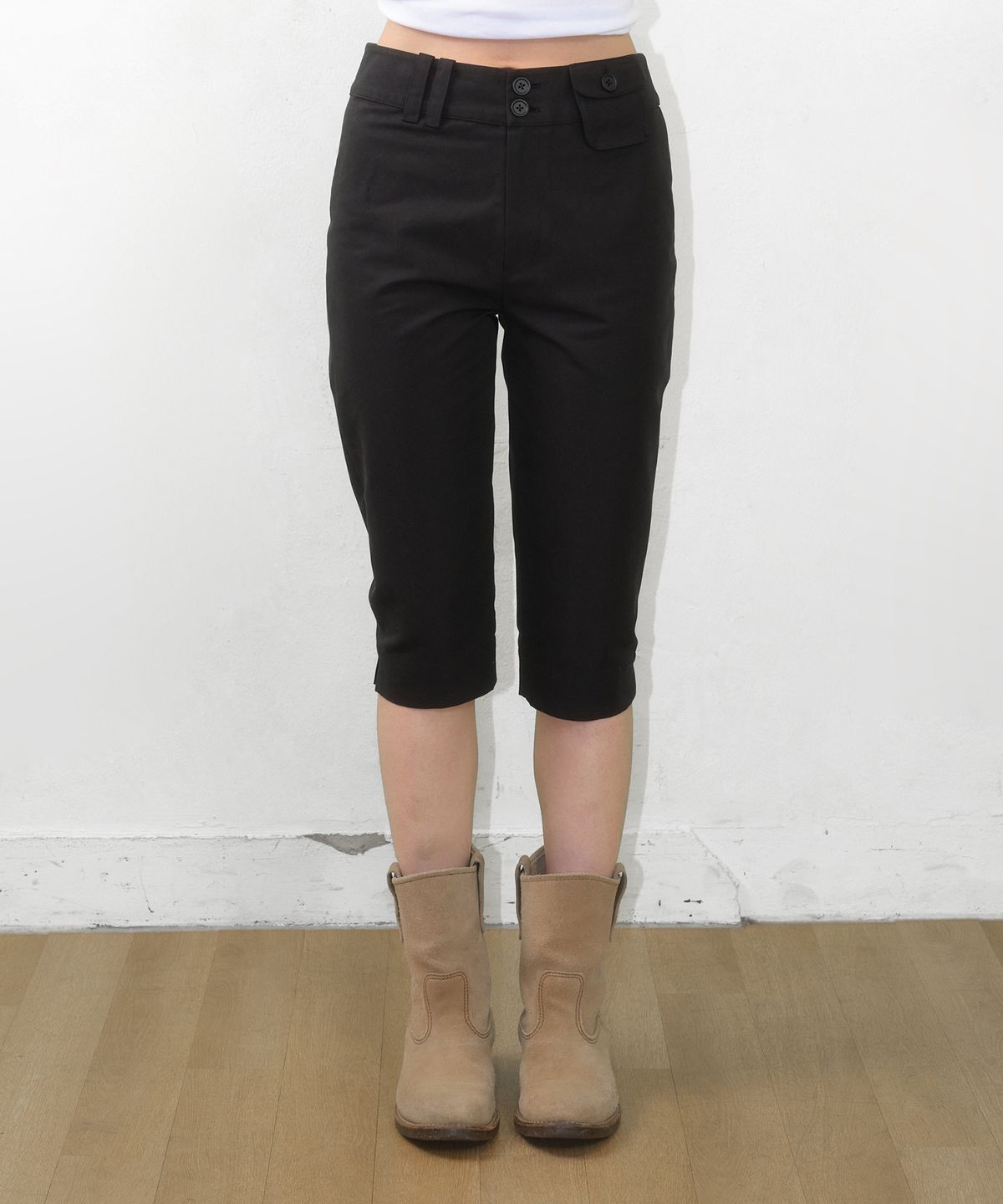 아메스 월드와이드(AMES-WORLDWIDE) COTTON BIKER PANTS BLACK