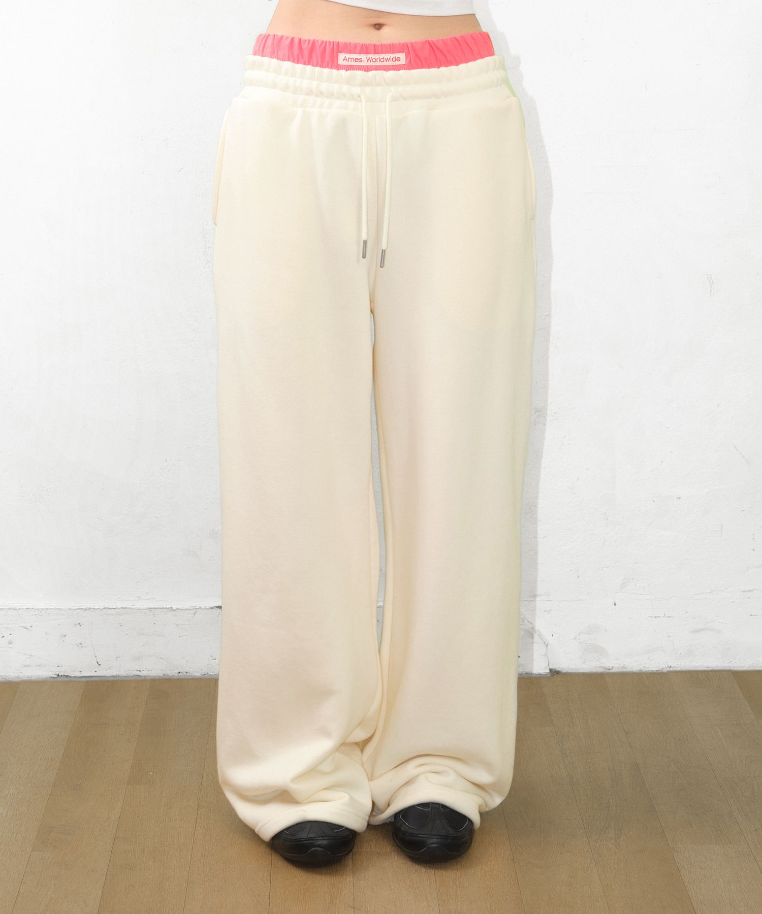 ★AMES-WORLDWIDE★LAYERED SWEATPANTS CREAM★正規品/直送料込 MUSINSA | AMES-WORLDWIDE LAYERED SWEAT PANTS CREAM