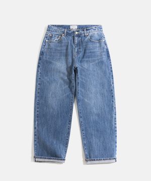 Selvedge Relaxed Denim Pants Faded Indigo