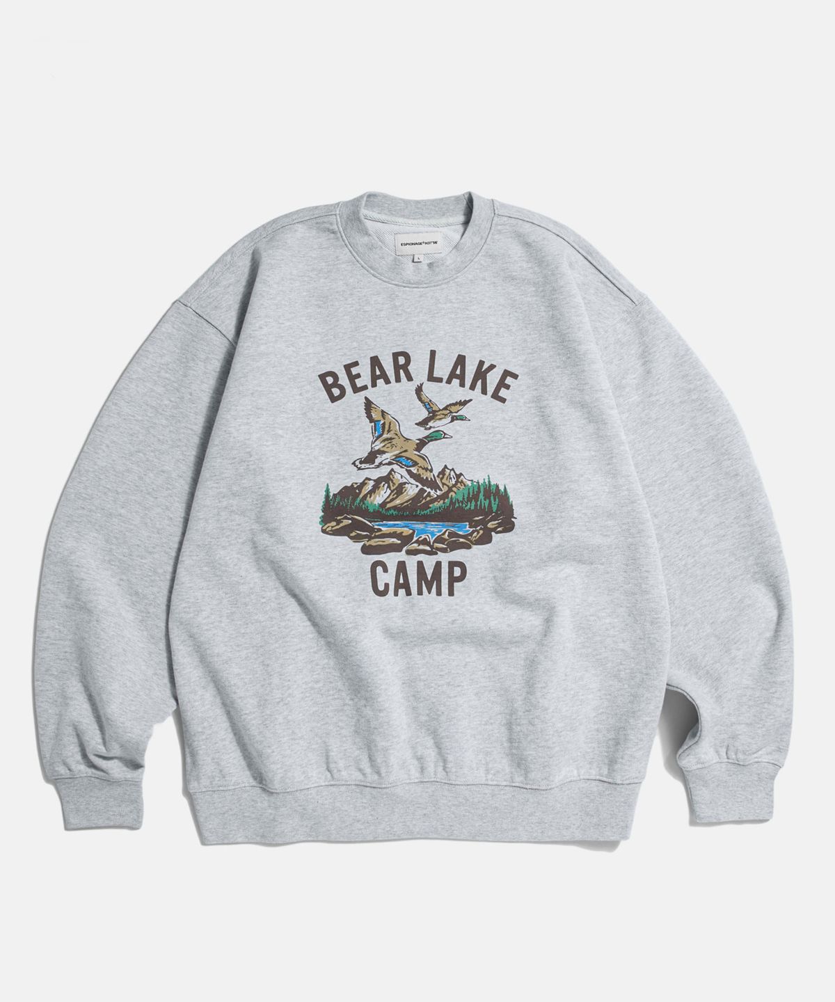 에스피오나지(ESPIONAGE) Duck Camp Heavyweight Sweatshirt Grey