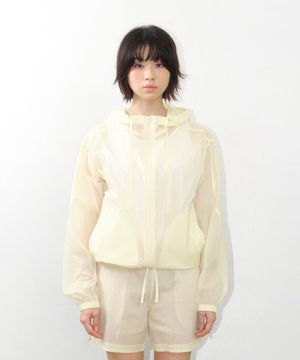 SHEER NYLON WINDBREAKER CREAM