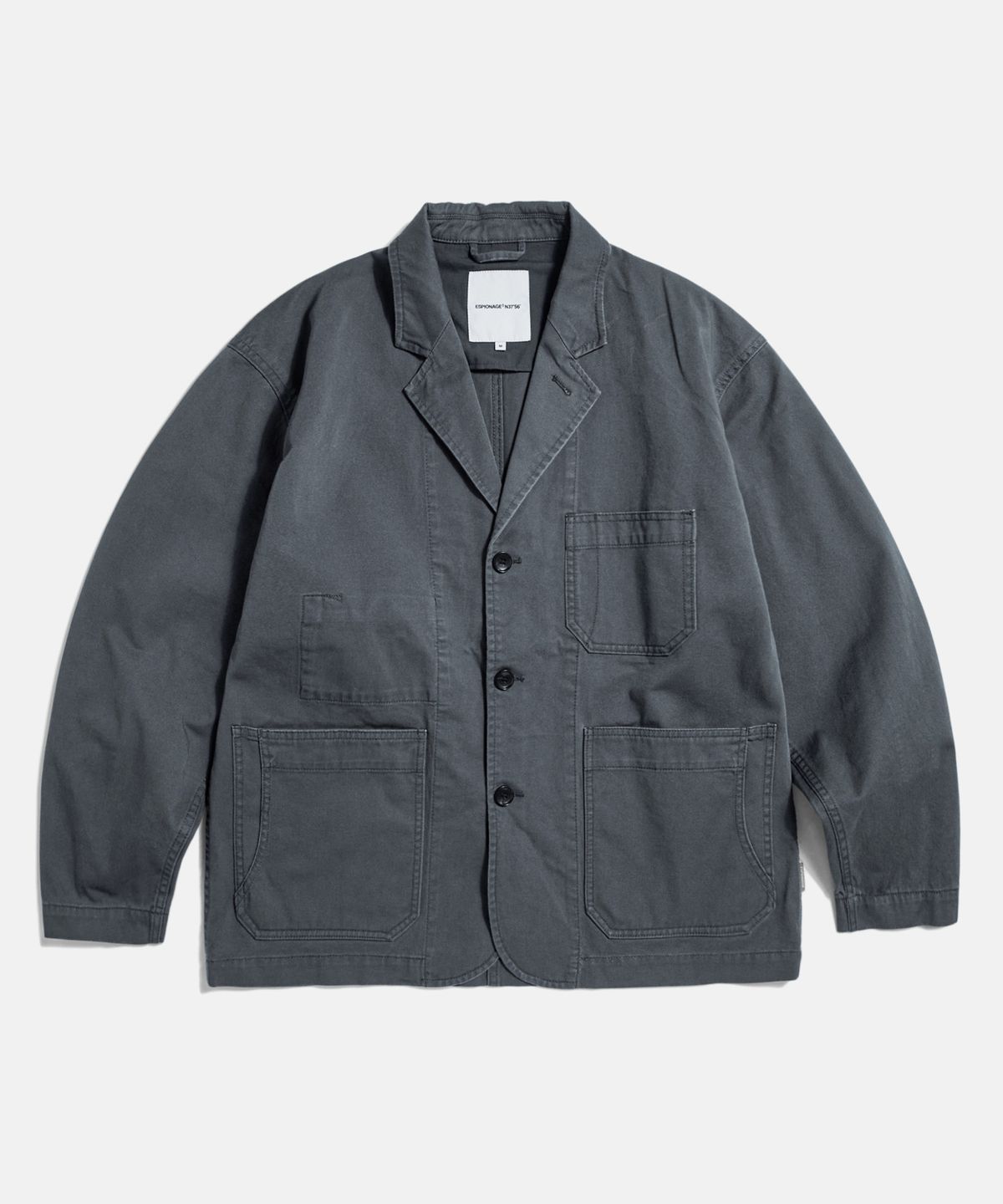 에스피오나지(ESPIONAGE) Cotton Notched Jacket Charcoal