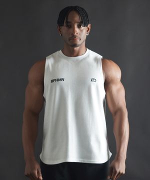 짐 스탠다드 로고 슬리브리스 - 화이트