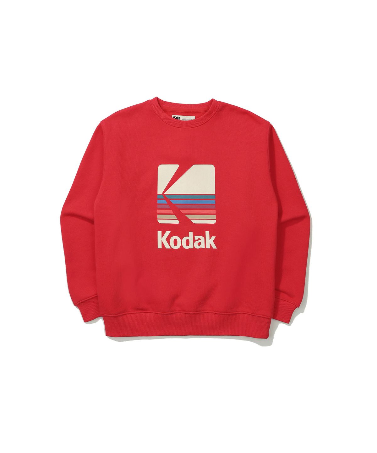 코닥 키즈(KODAK KIDS) 레인보우 빅로고 맨투맨 키즈 RED