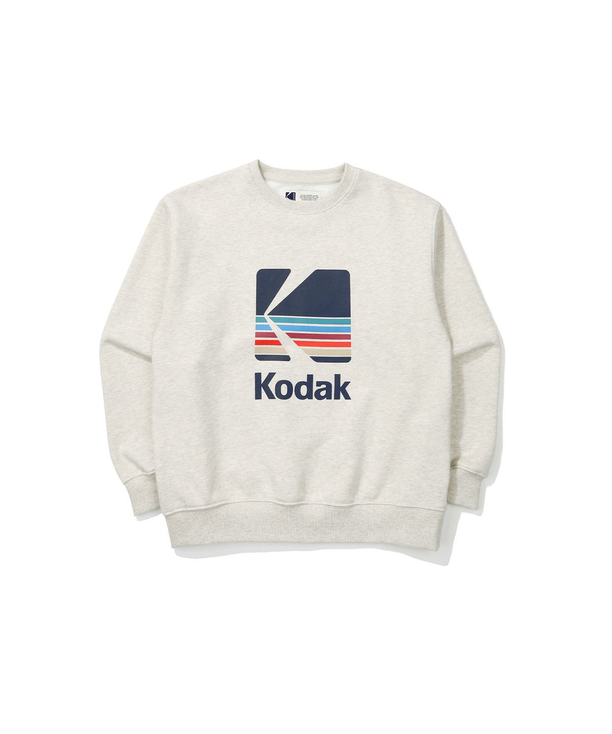 코닥 키즈(KODAK KIDS) 레인보우 빅로고 맨투맨 키즈 OATMEAL