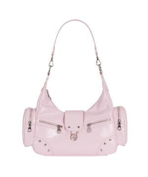 루비 스터드 숄더 백 핑크