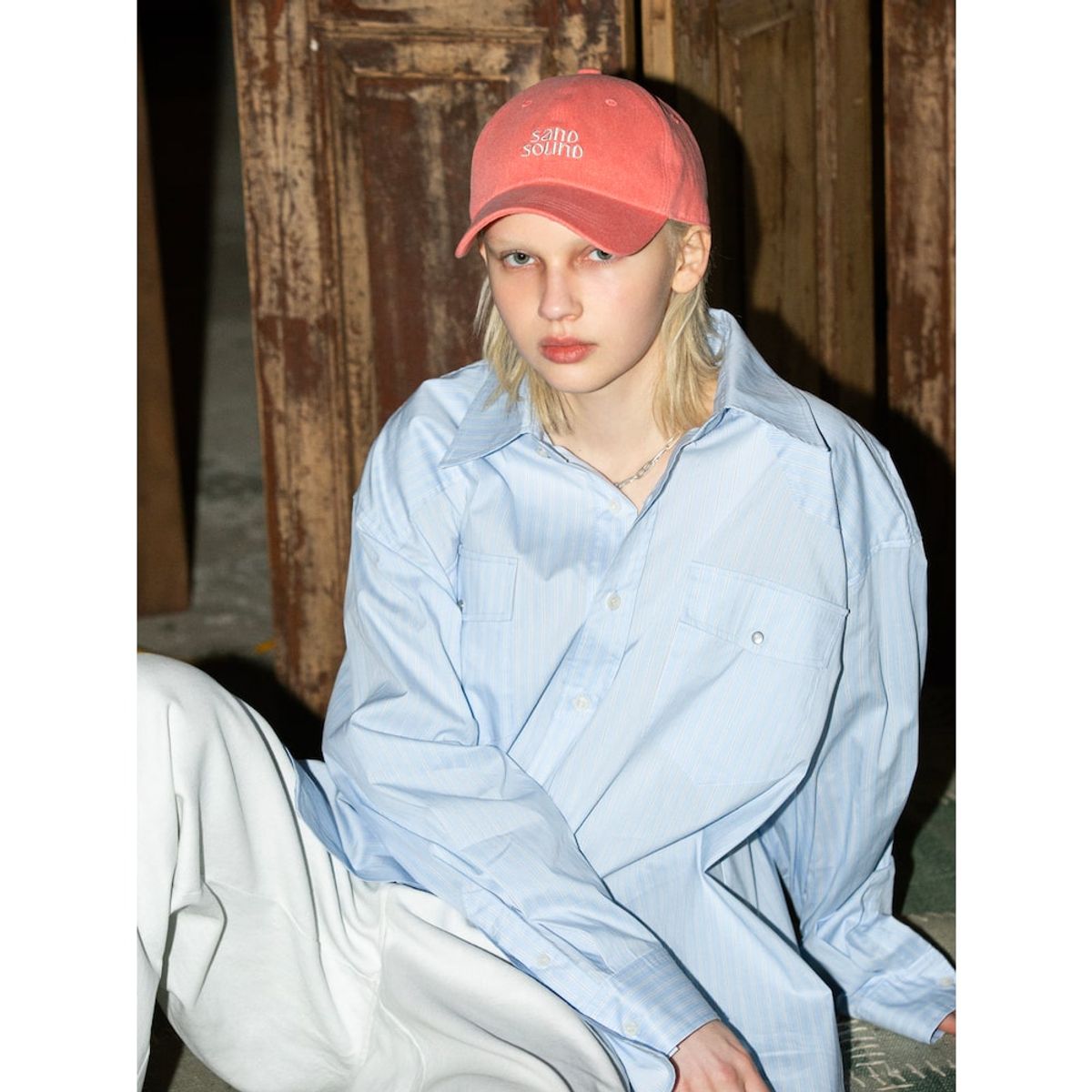 샌드 사운드(SAND SOUND) Striped LongSleeved Shirt  Sky Blue
