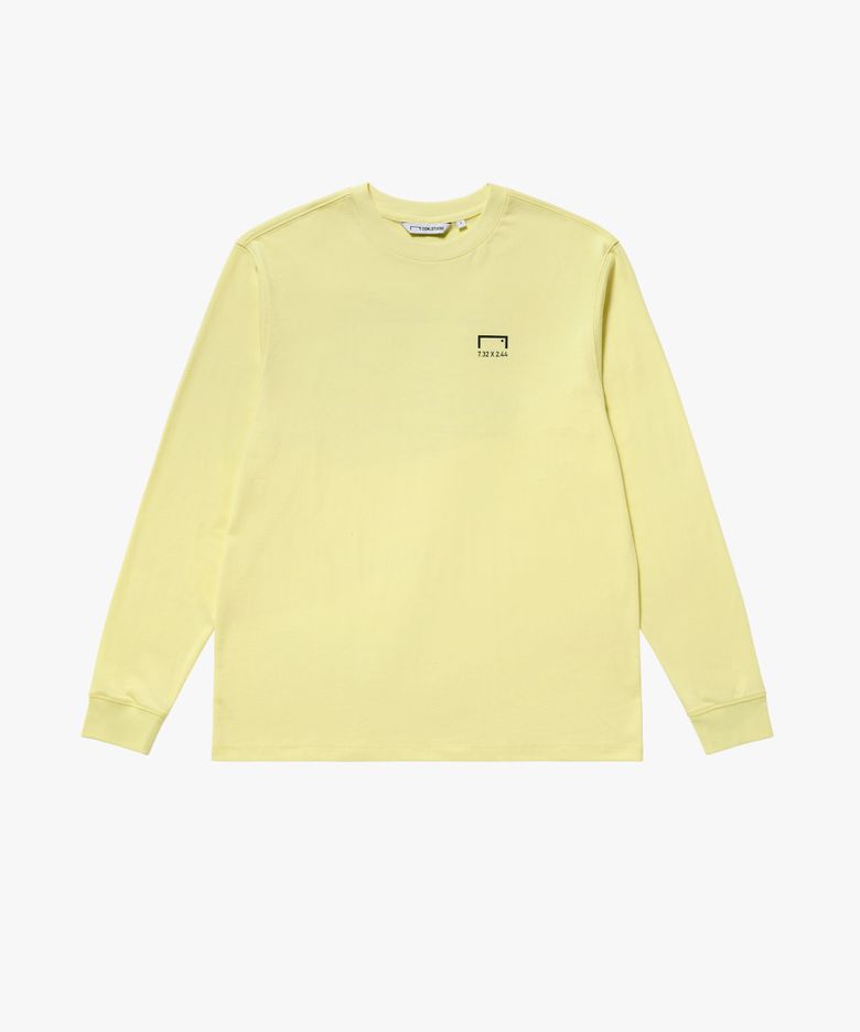 GRAFFITI LOGO LONG SLEEVE-LIGHT YELLOW