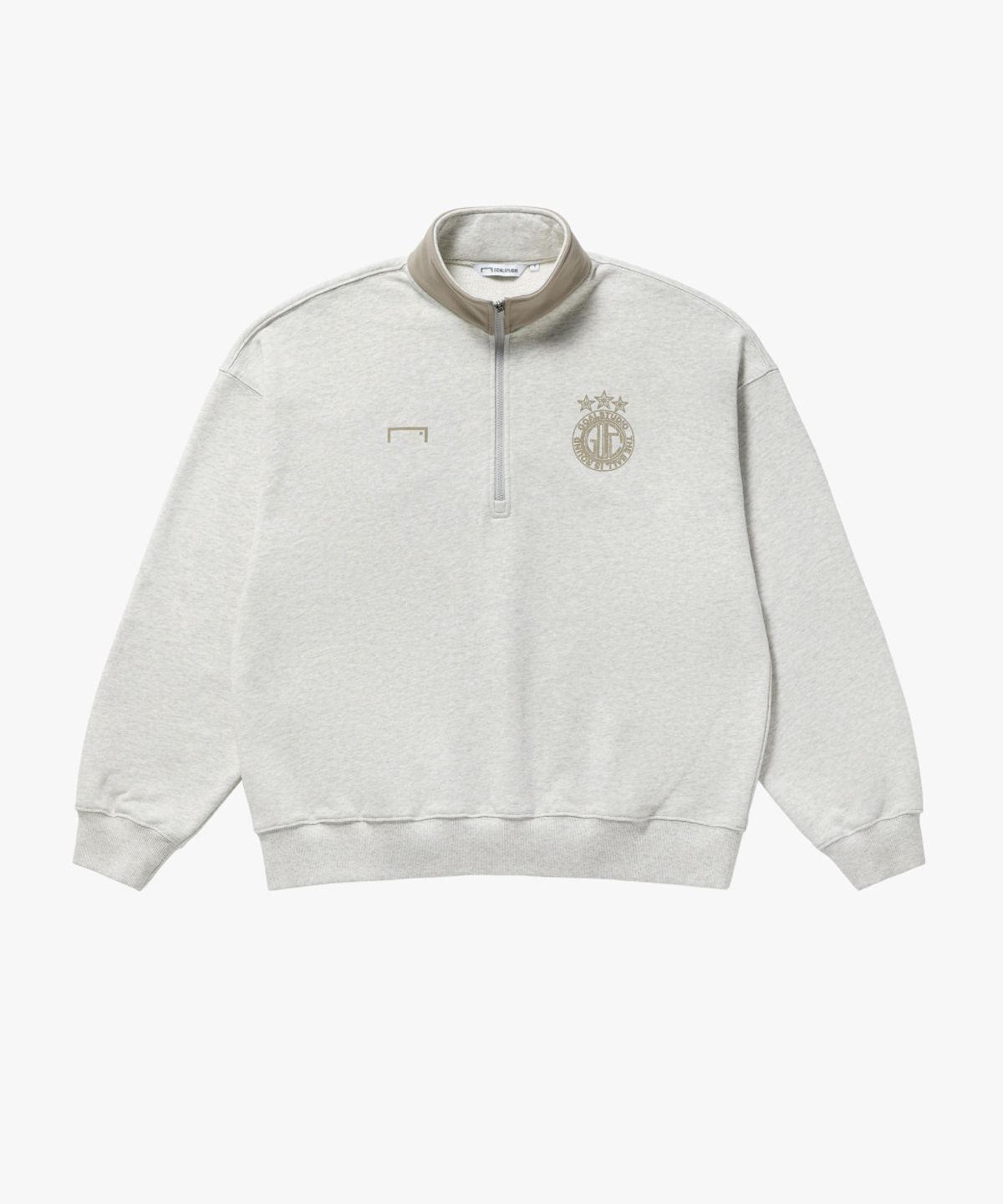 골스튜디오(GOALSTUDIO) FC VINTAGE ARTWORK QUARTER ZIP-UP-OATMEAL