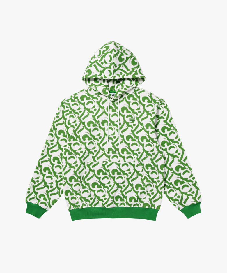 ESSENTIAL BOX LOGO HOODIE-GREEN