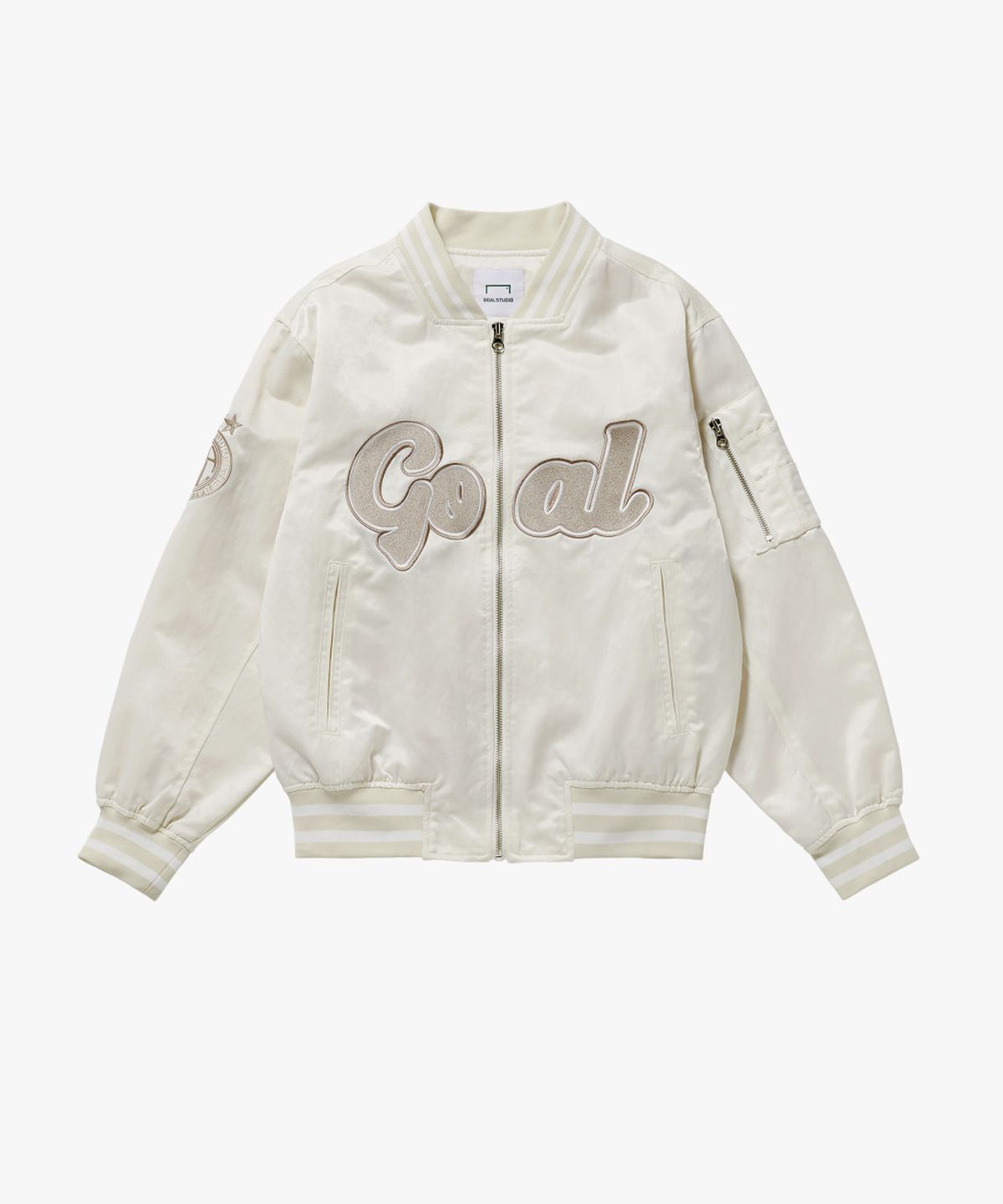 골스튜디오(GOALSTUDIO) FC VINTAGE ARTWORK TEAM JACKET-CREAM