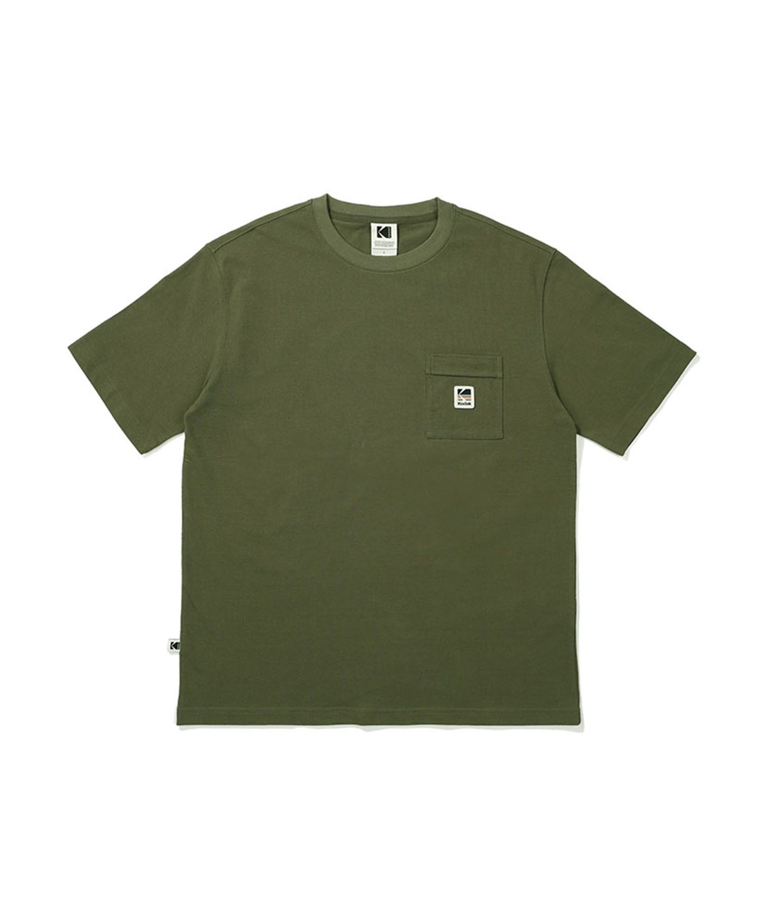 MUSINSA | KODAK Rainbow Sorona Pocket Short Sleeve T-Shirt KHAKI