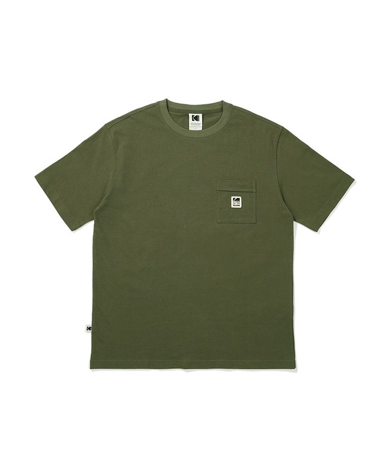 레인보우 소로나 포켓 반팔 티셔츠 KHAKI