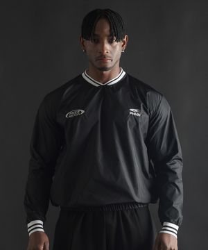 에어 우븐 피스테 롱 슬리브 - 블랙