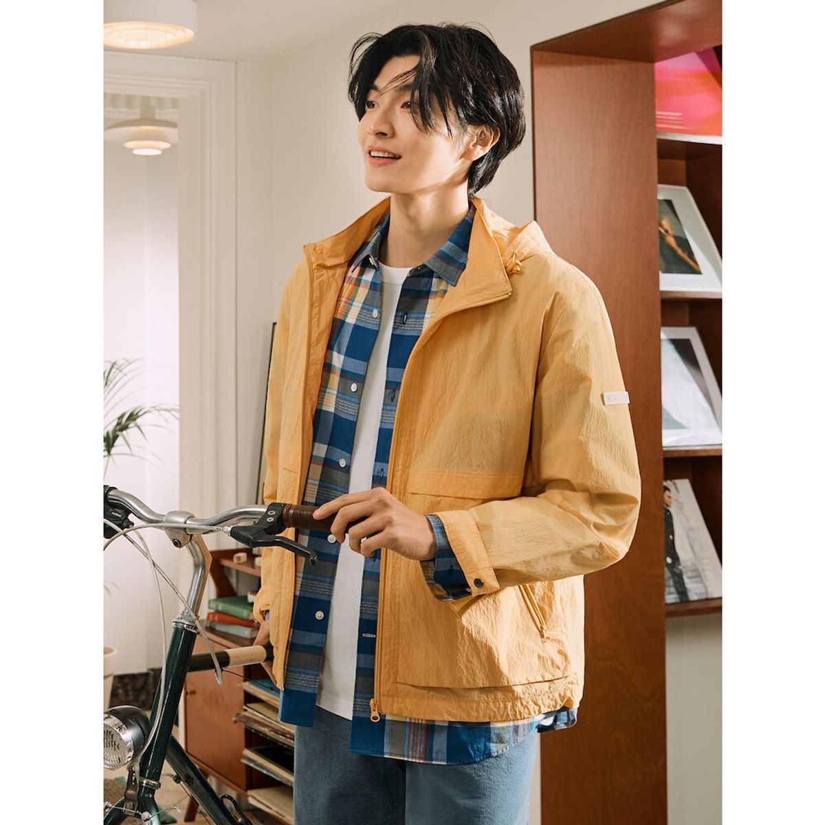 빈폴 멘(BEANPOLE MEN) 캐주얼 후드 점퍼  오렌지