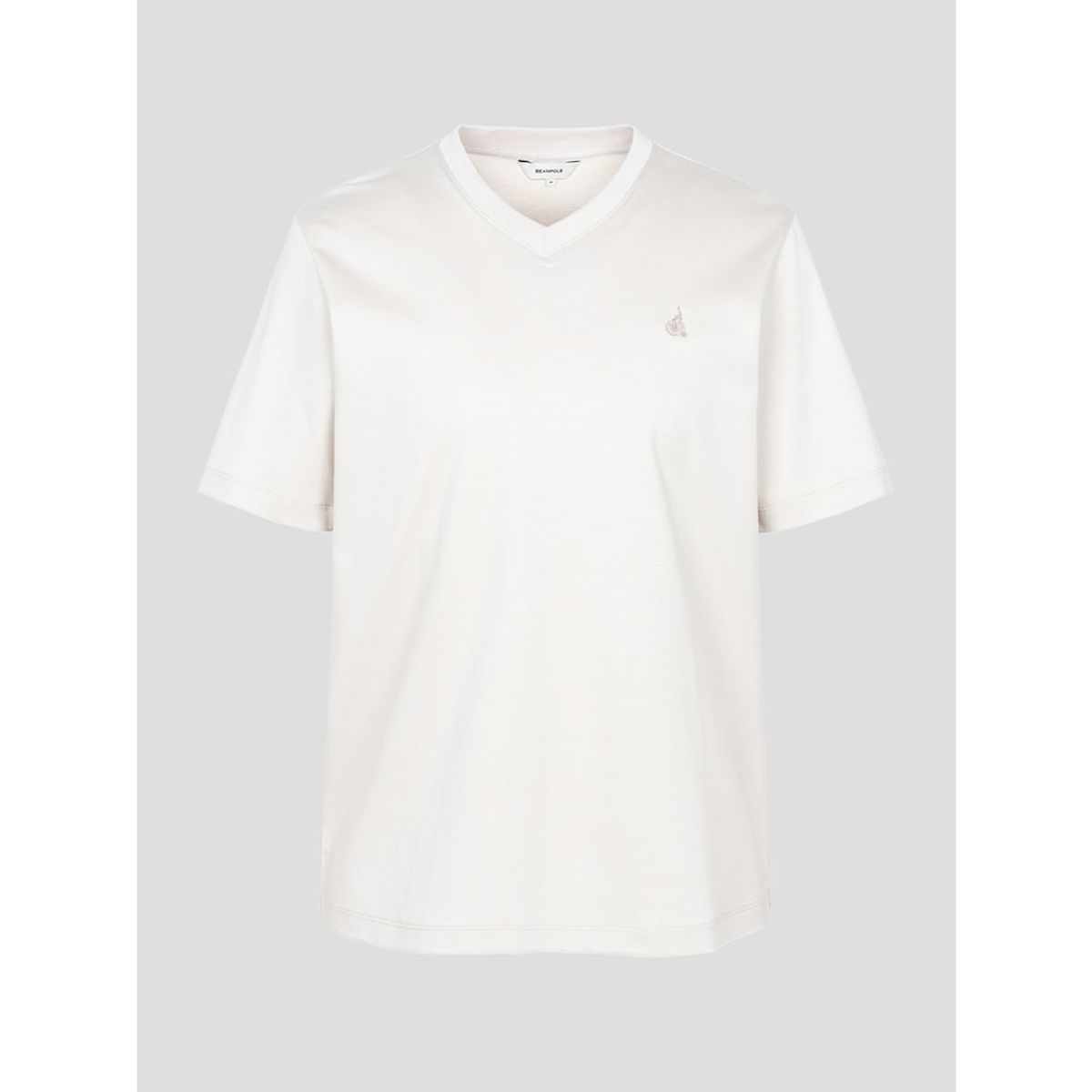 빈폴 멘(BEANPOLE MEN) 브이넥 반소매 티셔츠  베이지 (BC5242C31A)