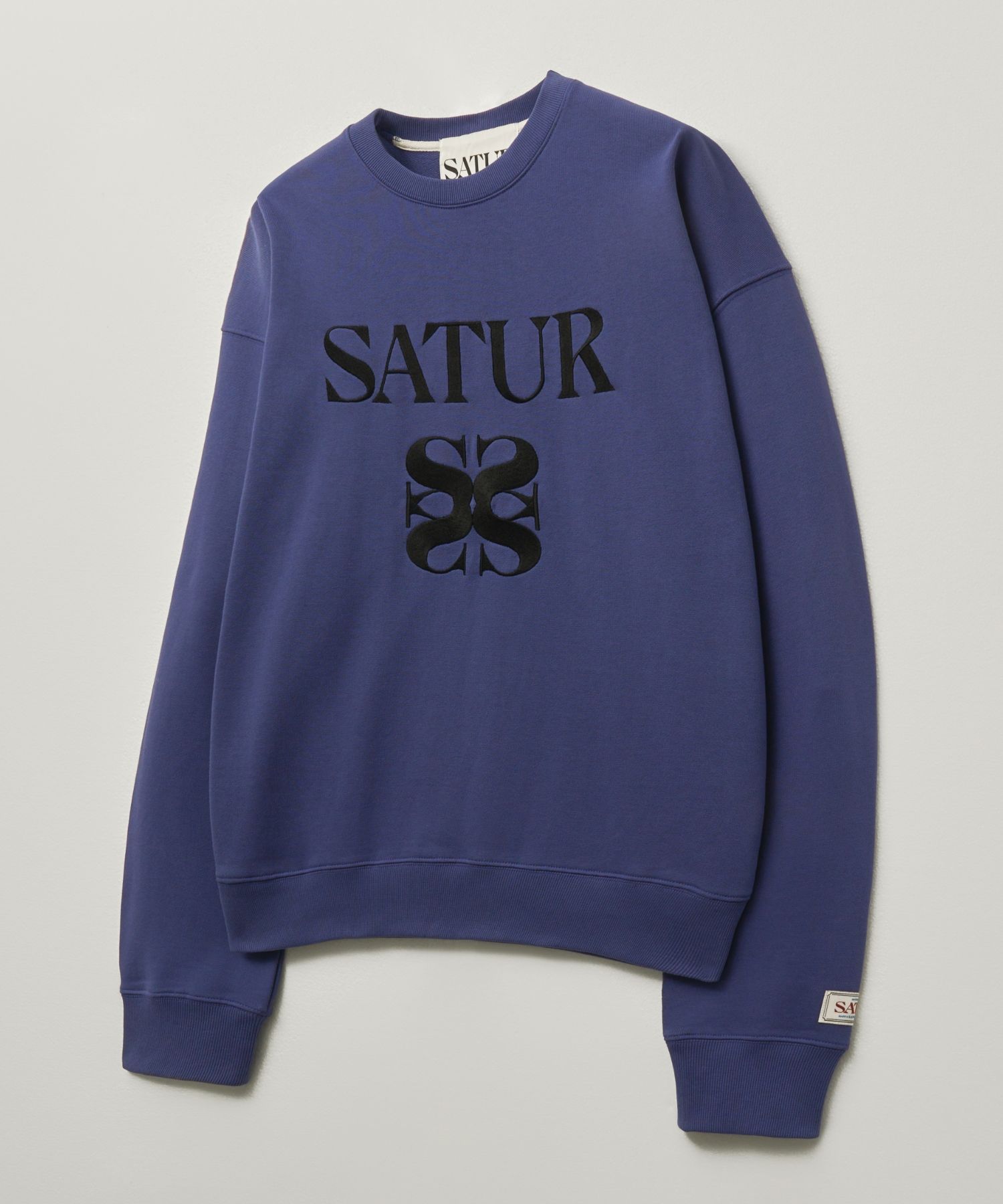 MUSINSA | SATUR classic logo sweatshirt classic black