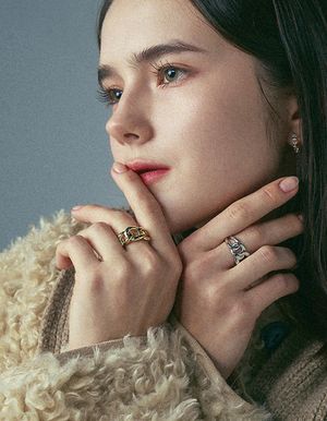 얼반 체인 볼드 오픈 반지