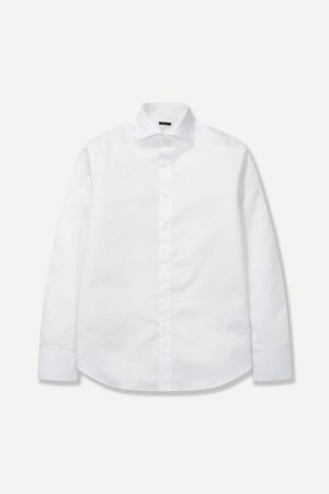 코튼 버튼다운 드레스셔츠 화이트 BNESBA614WH