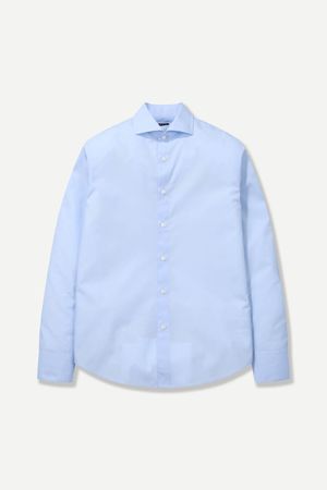 와이드 카라 드레스셔츠 블루 BNESBA616BL