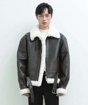 003 비건 레더 벨트 무스탕 [브라운]