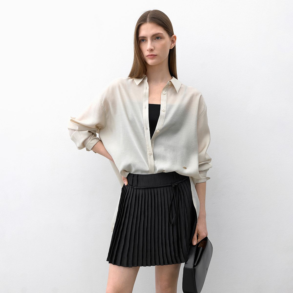 아틀리에 나인(ATELIER NAIN) CLAIRE PLEATS MINI SKIRT S(SK-4999)