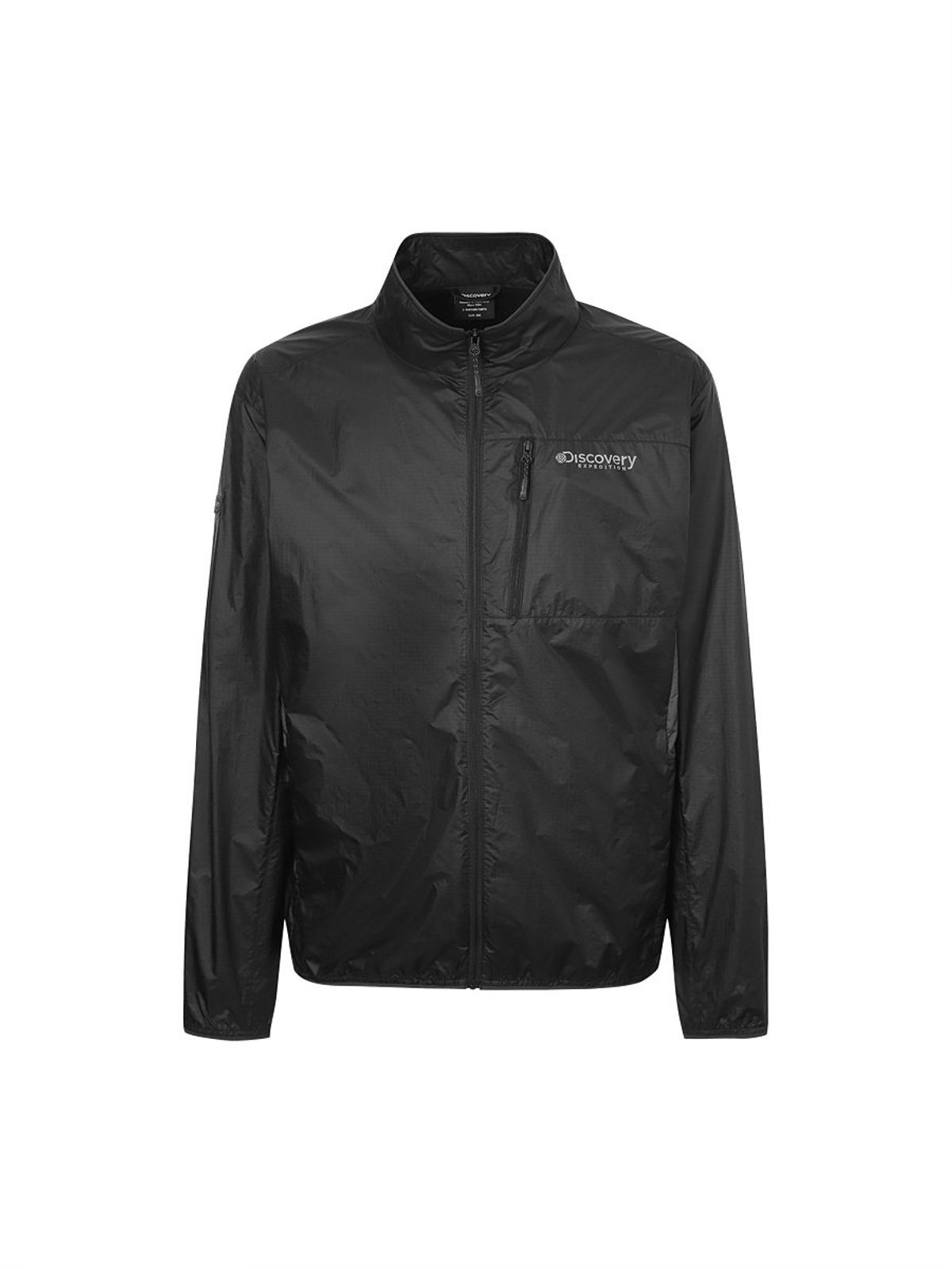 디스커버리 익스페디션(DISCOVERY EXPEDITION) 남성 초경량 립스탑 하이넥 바람막이 (BLACK)