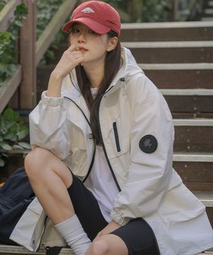 벨크로 와펜 하프 후드 바람막이 점퍼_44JP2020