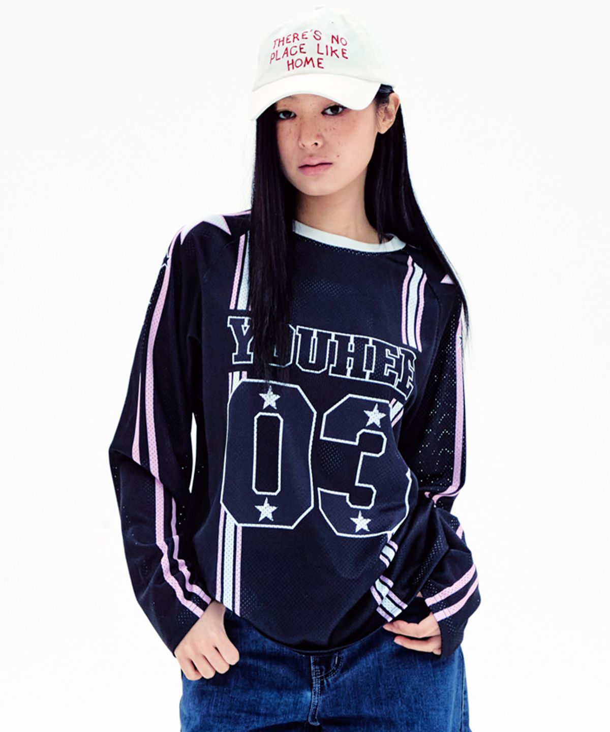 유희(YOUHEE) YOUHEE MESH LONG SLEEVE BLACK