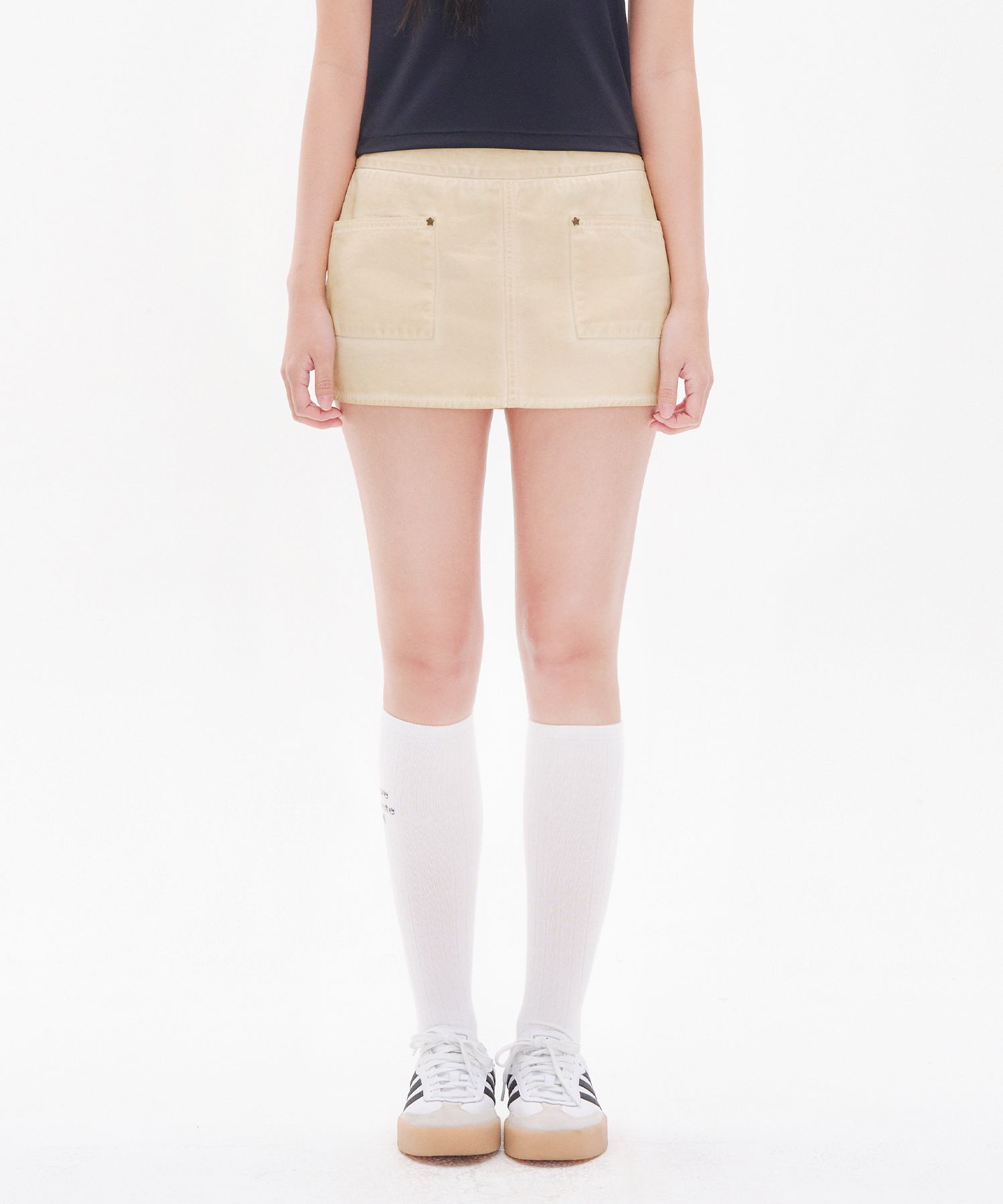 ミニスカート [YOUHEE] COTTON POCKET MINI SKIRTS BEIGE MUSINSA | YOUHEE COTTON POCKET MINI SKIRTS BEIGE