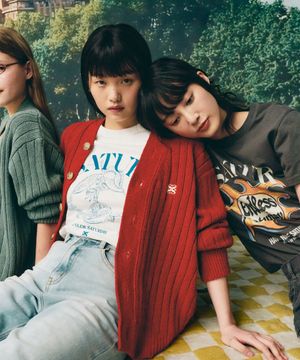 [라이즈PICK] 파로 오버 사이즈 부클 가디건 버건디