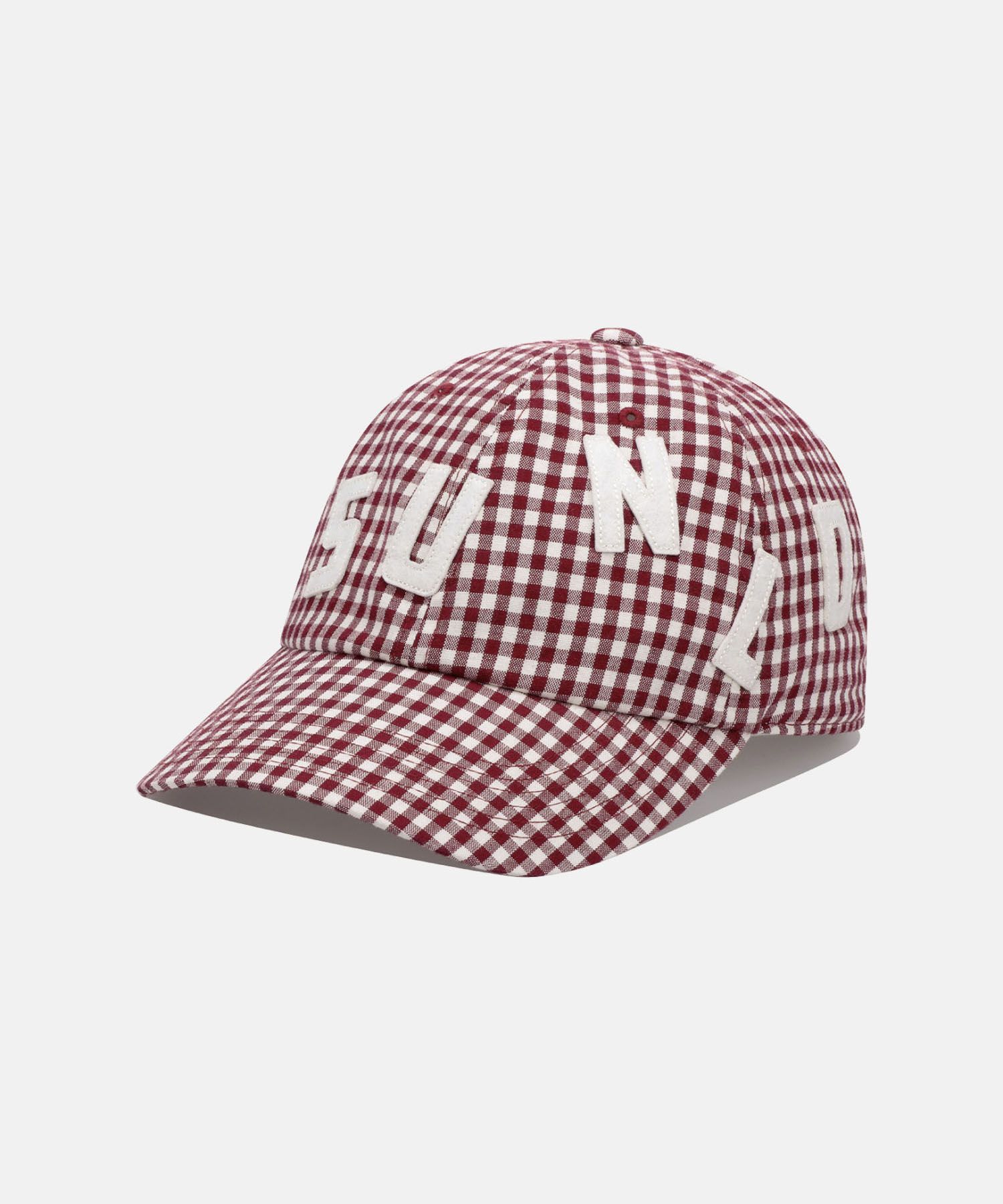 MUSINSA公式 | SUNLOVE Staccato Cap Wine Gingham
