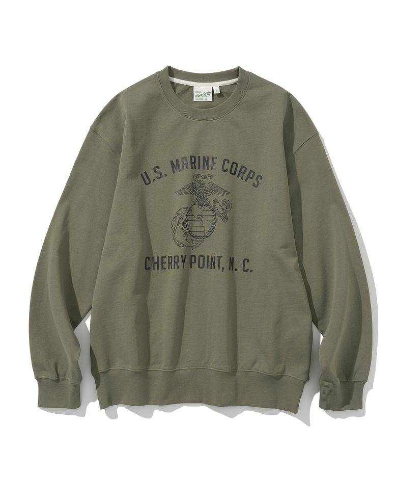 us marine corp sweatshirt olive