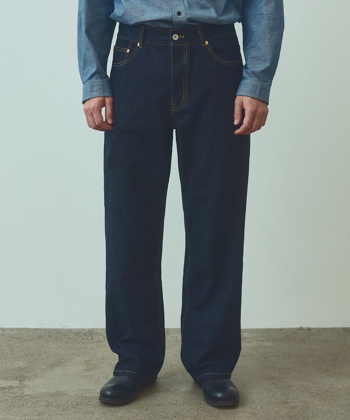 유니폼브릿지(UNIFORM BRIDGE) 001 5p denim pants 11oz indigo one washed