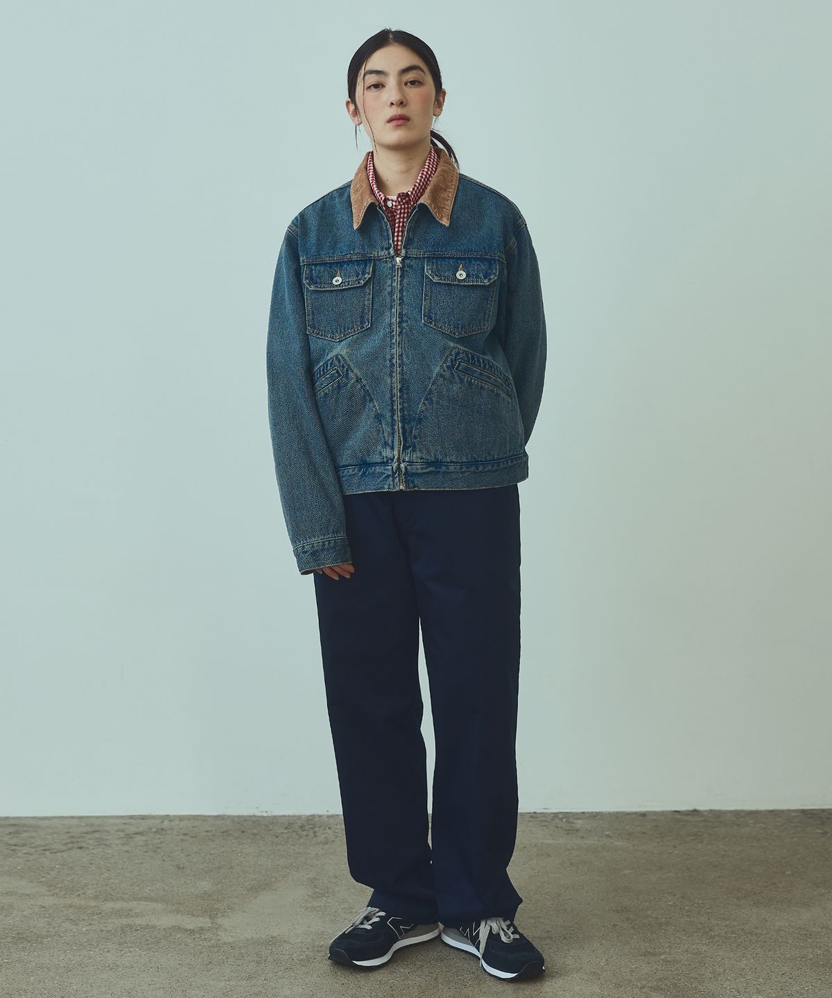 유니폼브릿지(UNIFORM BRIDGE) officer chino pants(womens) navy