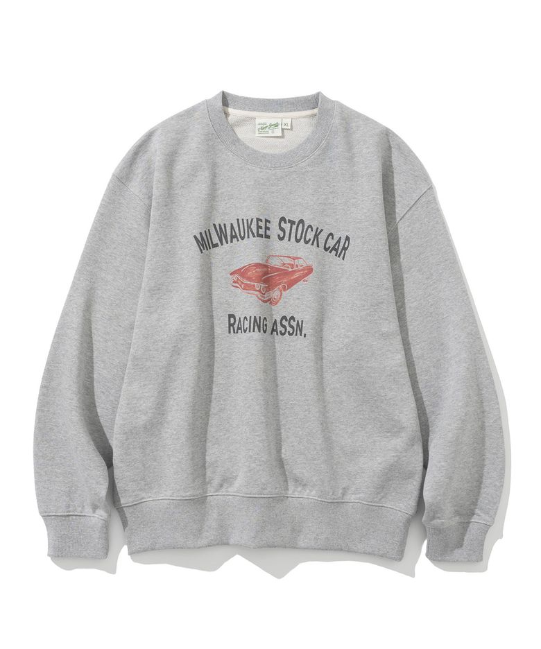 milwaukee stock car sweatshirt 8% melange grey