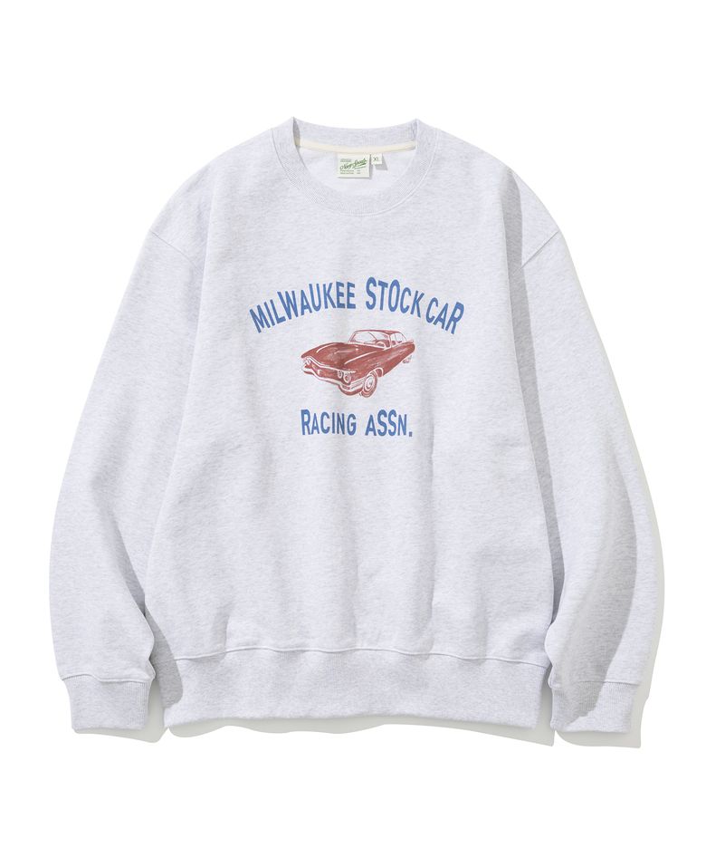 milwaukee stock car sweatshirt 1% melange grey