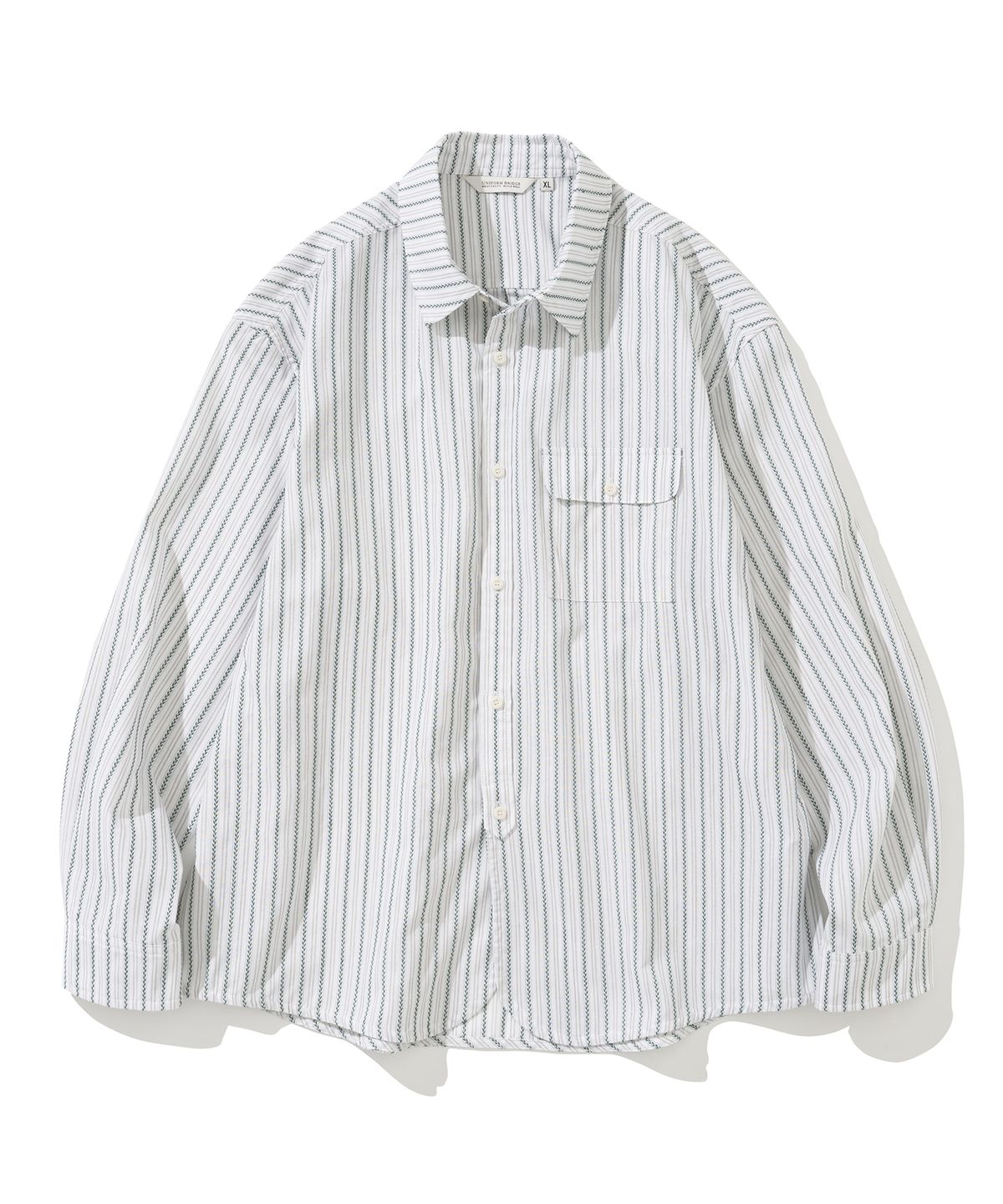 유니폼브릿지(UNIFORM BRIDGE) ethnic stripe shirt white