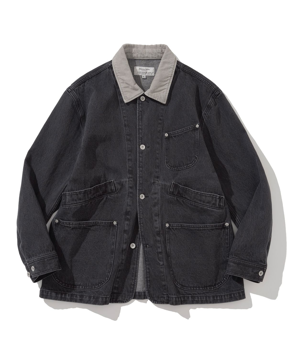 유니폼브릿지(UNIFORM BRIDGE) denim chore jacket 12.5oz black washed