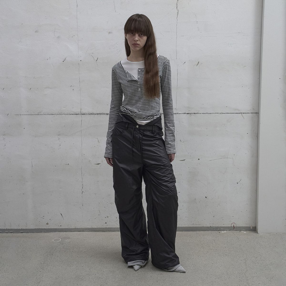 엘씨디씨티엠(LCDC™) DRAWSTRING PARACHUTE TROUSERS (BLACK)