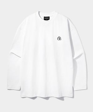 고밀도 특양면 오버핏 긴팔 티셔츠 (화이트)